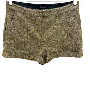 #757 Forever 21 Glitter Gold Shorts